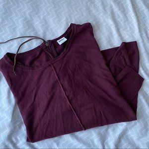 🔸3/30$🔸 High-Low Burgundy Shirt